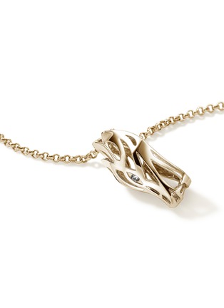 细节 - 点击放大 - JOHN HARDY - Naga 14K Gold Diamond Pendant Chain Necklace — Size 18-20