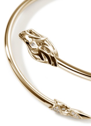 细节 - 点击放大 - JOHN HARDY - Naga 14K Gold Diamond Slim Cuff — Size S