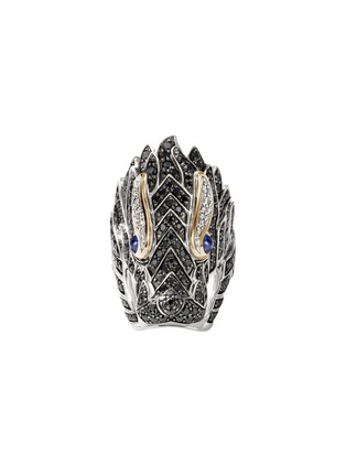 首图 - 点击放大 - JOHN HARDY - Naga 18K Gold Sterling Silver Diamond Sapphire Spinel Ring — Size 9