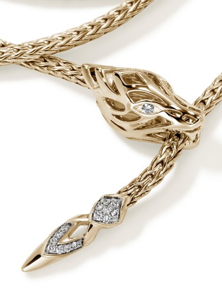 细节 - 点击放大 - JOHN HARDY - Naga 14K Gold Diamond Triple Wrap Chain Bracelet — Size US