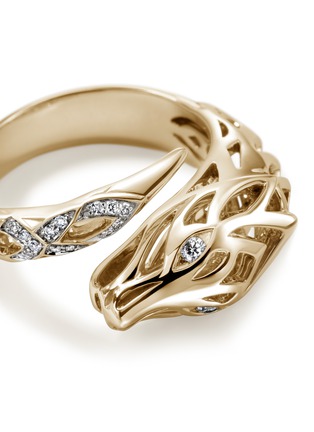 细节 - 点击放大 - JOHN HARDY - Naga 14K Gold Diamond Bypass Ring — Size 7