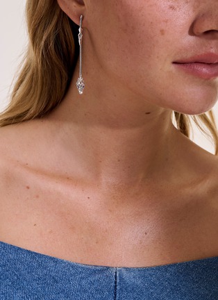  - JOHN HARDY - Naga Sterling Silver Sapphire Linear Earrings