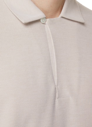  - ZEGNA - Honeycomb Cotton Polo Shirt