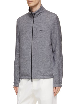 细节 - 点击放大 - ZEGNA - Reversible Zip Up Blouson Jacket