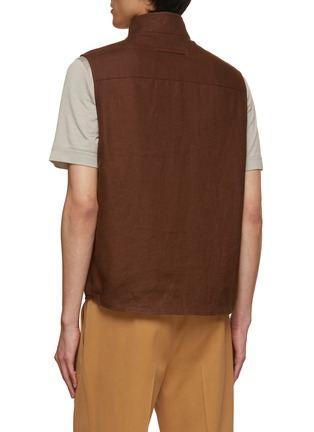 背面 - 点击放大 - ZEGNA - Zip Up Linen Vest