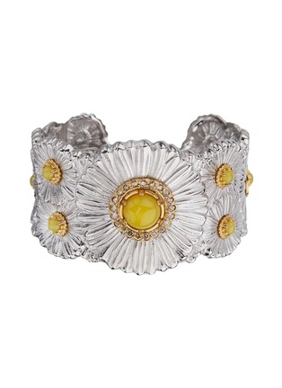 首图 - 点击放大 - BUCCELLATI - Blossoms Silver Fancy Diamond Agate Bangle Cuff — Size 150