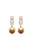 首图 - 点击放大 - JEWELMER - Margherita 18K Gold Golden South Sea Pearl Diamond Earrings