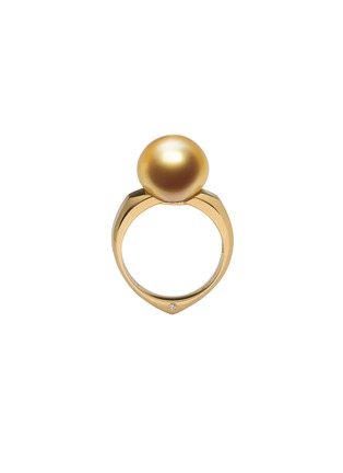 首图 - 点击放大 - JEWELMER - Les Classiques 18K Gold Golden South Sea Pearl Diamond Ring — Size 52