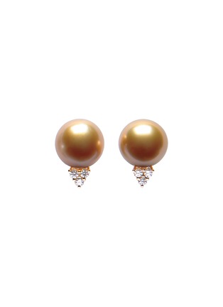 首图 - 点击放大 - JEWELMER - Les Classiques 18K Gold Golden South Sea Pearl Diamond Earrings