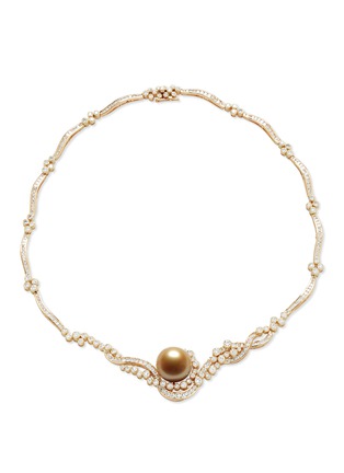 首图 - 点击放大 - JEWELMER - Madame de Pompadour 18K Gold Golden South Sea Pearl Diamond Necklace