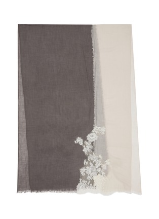 首图 - 点击放大 - LANE’S - Lace Appliqué Cashmere Silk Scarf