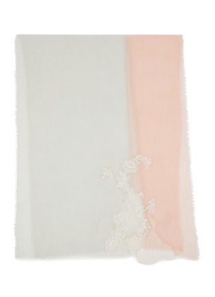 首图 - 点击放大 - LANE’S - Lace Appliqué Cashmere Silk Scarf
