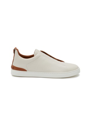 首图 - 点击放大 - ERMENEGILDO ZEGNA - Triple Stitch Leather Low Top Sneakers