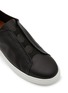 细节 - 点击放大 - ERMENEGILDO ZEGNA - Triple Stitch Leather Low Top Sneakers