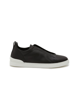 首图 - 点击放大 - ERMENEGILDO ZEGNA - Triple Stitch Leather Low Top Sneakers