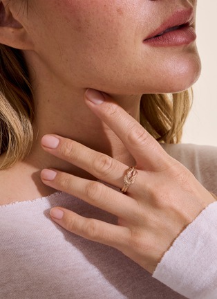  - JOHN HARDY - Love Knot 14K Rose Gold Chain Ring — Size 8
