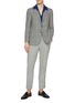 模特儿示范图 - 点击放大 - RING JACKET - Notch Lapel Check Wool Blazer