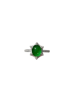 首图 - 点击放大 - EMMAR - 18K White Gold Diamond Jade Ring — HK 14.5