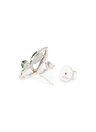 细节 - 点击放大 - EMMAR - 18K White Gold Diamond Jade Earrings