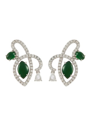 首图 - 点击放大 - EMMAR - 18K White Gold Diamond Jade Earrings