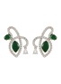 首图 - 点击放大 - EMMAR - 18K White Gold Diamond Jade Earrings