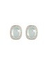 首图 - 点击放大 - EMMAR - 18K White Gold Diamond Jade Stud Earrings