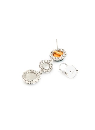 细节 - 点击放大 - EMMAR - 18K White Gold Diamond Jade Drop Earrings