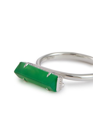 细节 - 点击放大 - EMMAR - 18K White Gold Diamond Jade Ring — HK 14.5