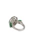 模特儿示范图 - 点击放大 - EMMAR - 18K White Gold Diamond Jade Ring — HK 14.5