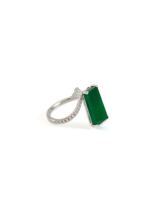 首图 - 点击放大 - EMMAR - 18K White Gold Diamond Jade Ring — HK 14.5