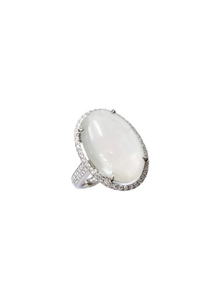 首图 - 点击放大 - EMMAR - 18K White Gold Diamond Jade Ring — HK 14.5