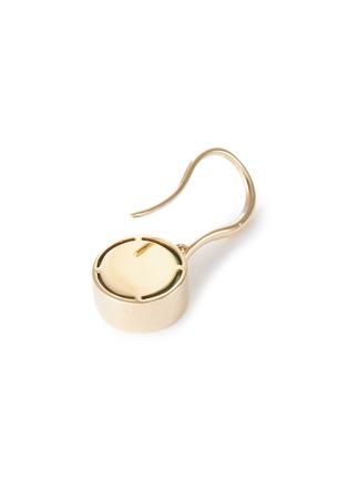 细节 - 点击放大 - EMMAR - Jade 18K Yellow Gold Circle Earrings