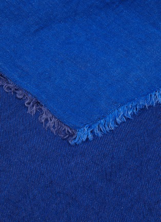 细节 –点击放大 - MAISON DE VACANCES - Crumpled Washed Linen Throw — Cobalt/Indigo