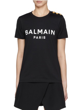 首图 - 点击放大 - BALMAIN - LOGO 纽扣 T 恤