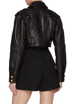 背面 - 点击放大 - BALMAIN - Crop Quilted Leather Jacket