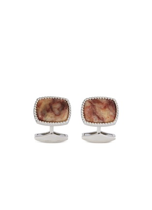 首图 - 点击放大 - TATEOSSIAN - Limited Edition Jasper Rhodium Plated Sterling Silver Cufflinks