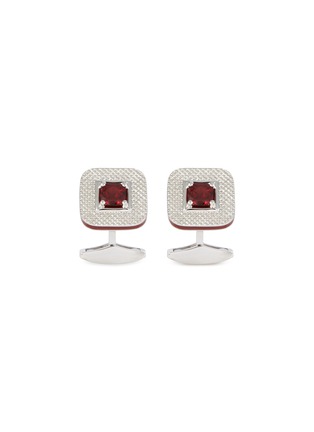 首图 - 点击放大 - TATEOSSIAN - Limited Edition Garnet Rhodium Plated Sterling Silver Cufflinks