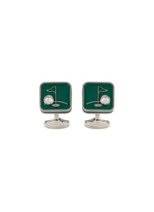 首图 - 点击放大 - TATEOSSIAN - Enamel Palladium Plated Rounded Square Cufflinks