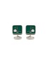 首图 - 点击放大 - TATEOSSIAN - Enamel Palladium Plated Rounded Square Cufflinks