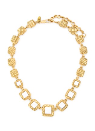 首图 - 点击放大 - LANE CRAWFORD VINTAGE ACCESSORIES - Chanel Day Night Gold Toned Metal Quilted Necklace