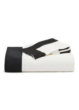 Main View - 点击放大 - FRETTE - Bold King Size Duvet Cover Set — Milk/Nero