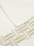 细节 –点击放大 - FRETTE - BASKET WEAVE 刺绣浴巾 — 水绿色/米黄色
