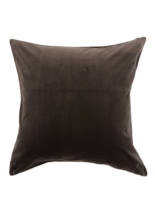 Main View - 点击放大 - FRETTE - Luxury Cashmere Velvet Decorative Cushion Cover — Mahogany Grey