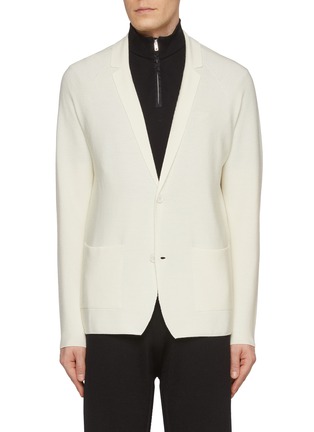 首图 - 点击放大 - LARDINI - Notch Lapel Single Breasted Knit Wool Silk Cashmere Blazer