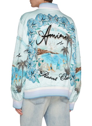 背面 - 点击放大 - AMIRI - Resort Club Sequin Embellishment Silk Bomber Jacket