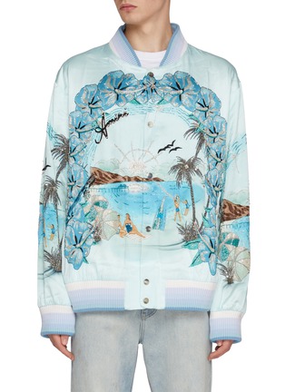 首图 - 点击放大 - AMIRI - Resort Club Sequin Embellishment Silk Bomber Jacket
