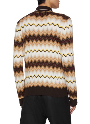 背面 - 点击放大 - MISSONI - Zigzag Zip Up Cotton Wool Polo