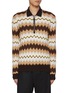 首图 - 点击放大 - MISSONI - Zigzag Zip Up Cotton Wool Polo