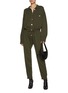 模特儿示范图 - 点击放大 - BARRIE - Button Up Cashmere Jumpsuit