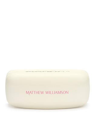 细节 - 点击放大 - MATTHEW WILLIAMSON - 叶片镂空翻盖圆框太阳眼镜